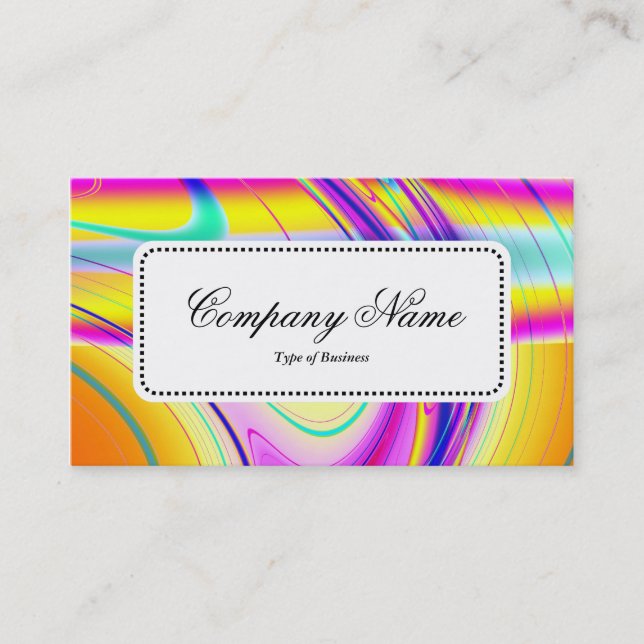 Centre Label v5 - Fractal Abstract 061012f Business Card (Front)