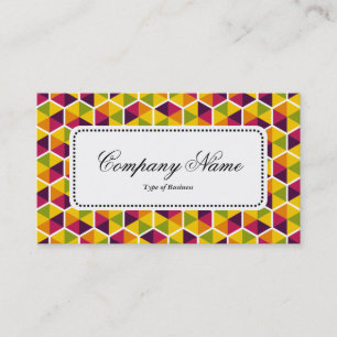 Centre Label v5 - Hexagon Pattern 01 Business Card
