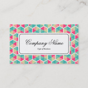 Centre Label v5 - Hexagon Pattern 02 Business Card