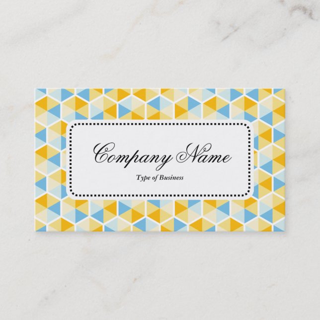 Centre Label v5 - Hexagon Pattern 03 Business Card (Front)