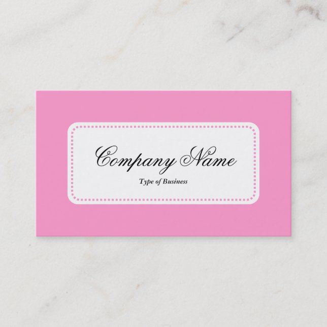Centre Label v5 - Pink Business Card (Front)