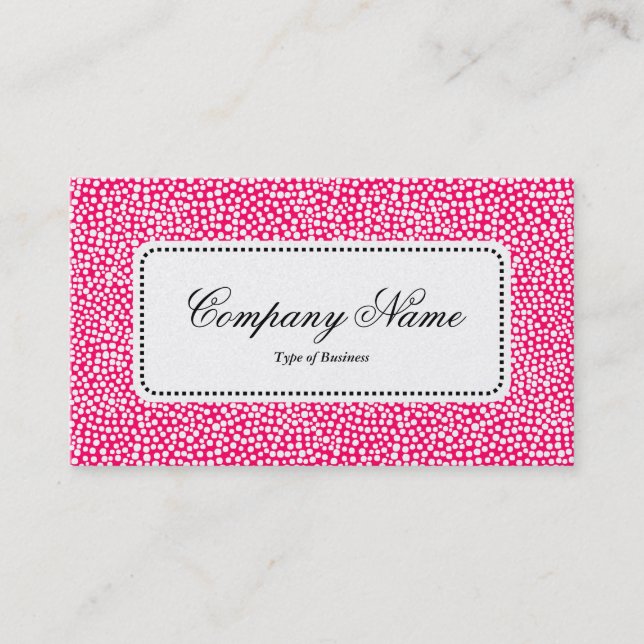 Centre Label v5 - Random Spots - Neon Red Business Card (Front)