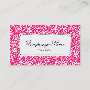 Centre Label v5 - Random Spots - Neon Red Business Card