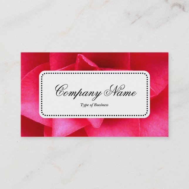 Centre Label v5 - Red Camelia Business Card (Front)
