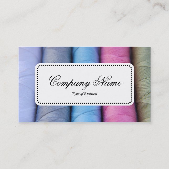 Centre Label v5 - Reels of Cotton Business Card (Front)