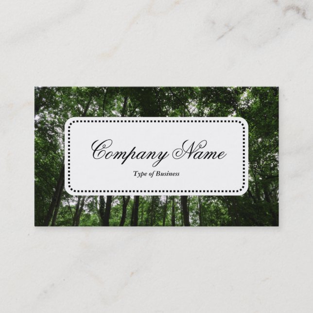 Centre Label v5 - Woodland Canopy 02 Business Card (Front)