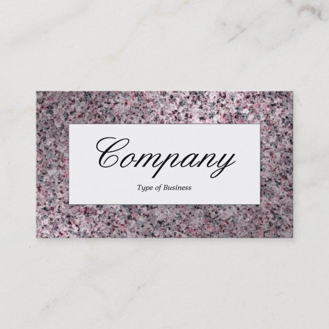 Centre Label - Warm Granite Business Card (Front)