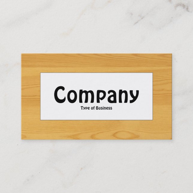 Centre Label - Wood 04 Business Card (Front)