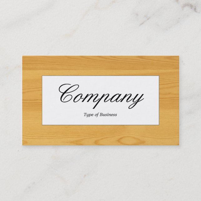 Centre Label - Wood 04 Business Card (Front)
