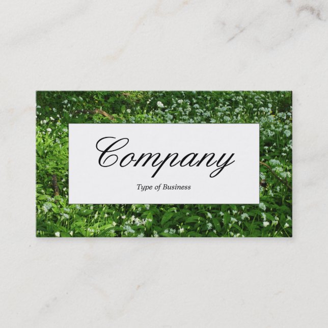 Centre Label - Woodland Flowers Business Card (Front)