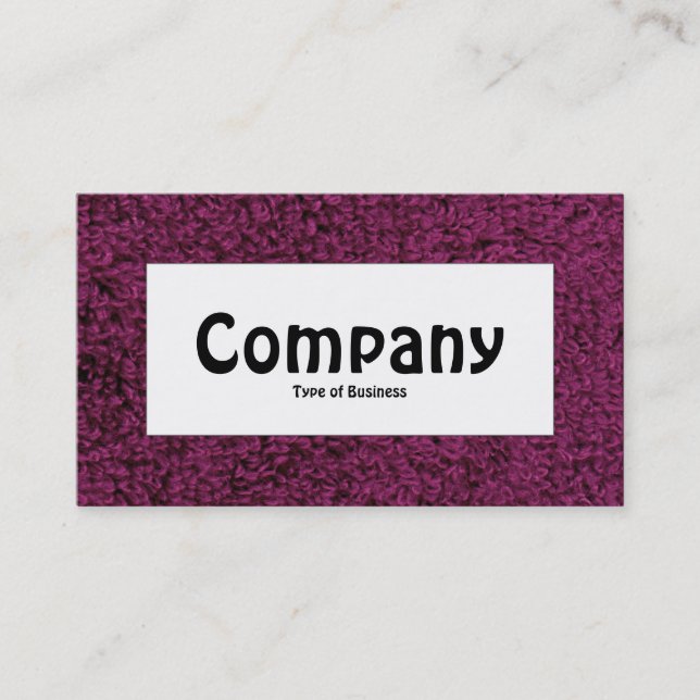 Centre Label - Woolly Carpet 02 Business Card (Front)