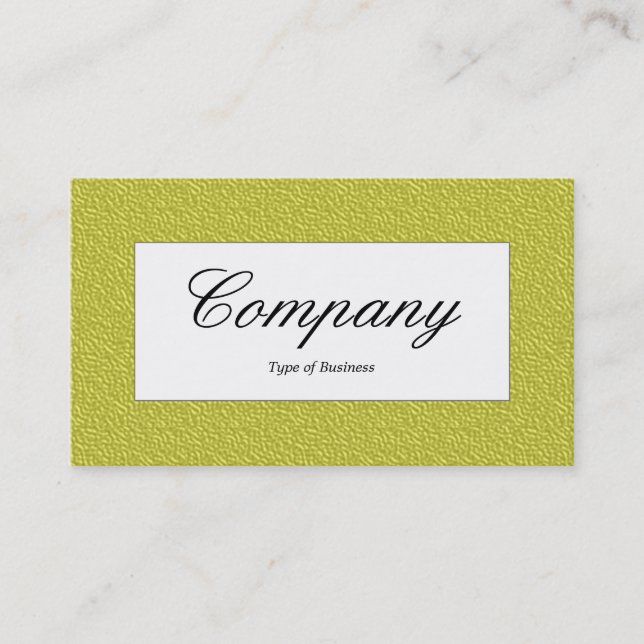 Centre Label - Yellow Embossed Texture Business Card (Front)