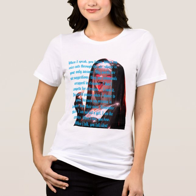 Centre of Power – Commanding Feminine Energy  Tri-Blend Shirt (Front)