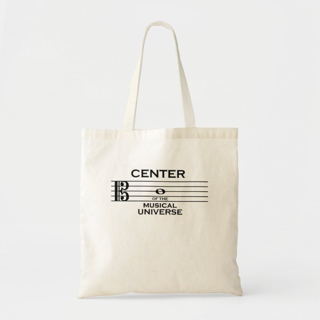 Centre of the Musical Universe Alto Clef Design Tote Bag (Front)