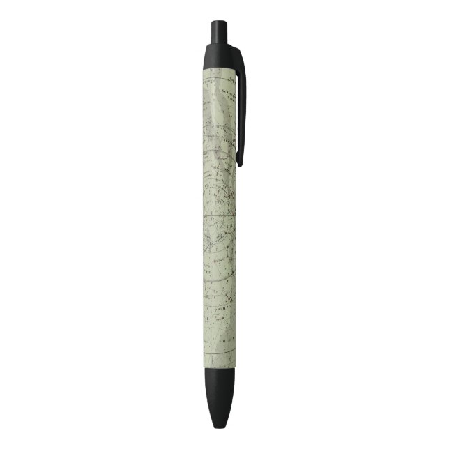 Centre of the Southern Sky map Black Ink Pen (Bottom (Vertical))