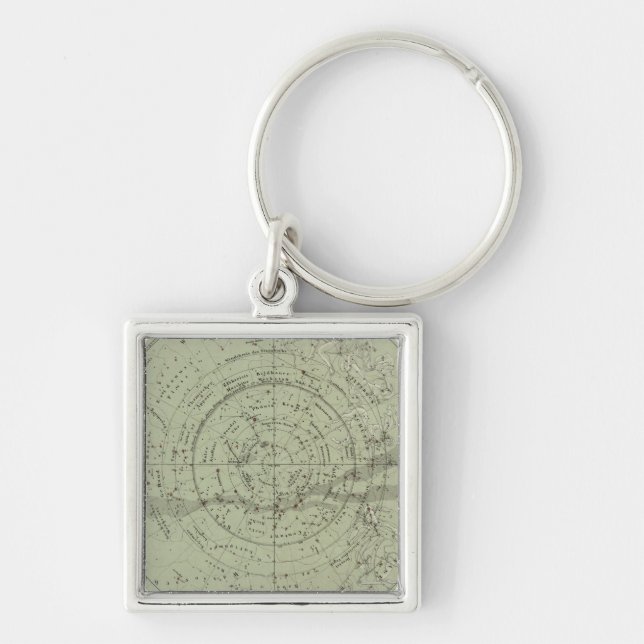 Centre of the Southern Sky map Key Ring (Front)
