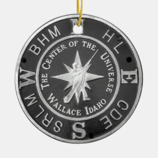 Centre of the Universe in Wallace Idaho Ceramic Tree Decoration