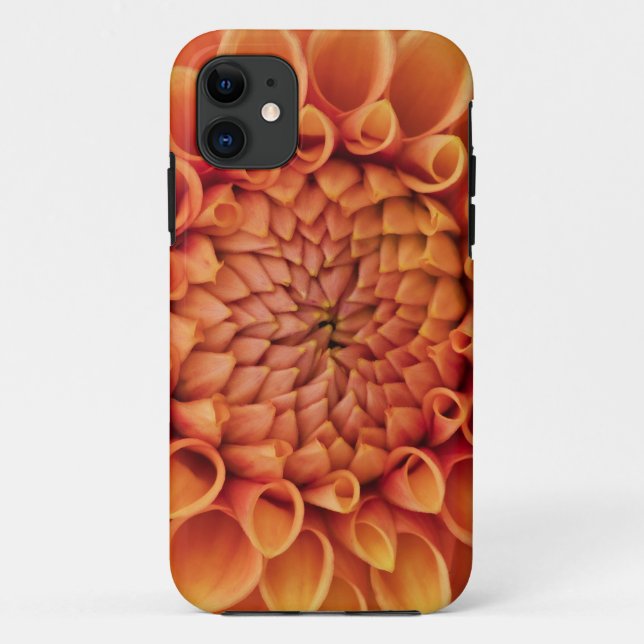 Centre Orange Dahlia Flower Case-Mate iPhone Case (Back)