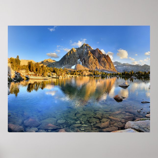 Centre Peak over Lower Golden Bear Lake - Sierra Poster (Front)