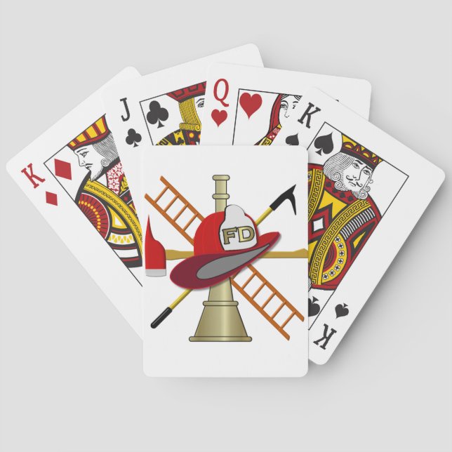 Centre Scramble Fire Department Design Playing Cards (Back)