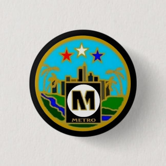 Centre Seal- Los Angeles Metro Buses 3 Cm Round Badge