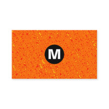 Centre Spot Monogram - Orange Texture