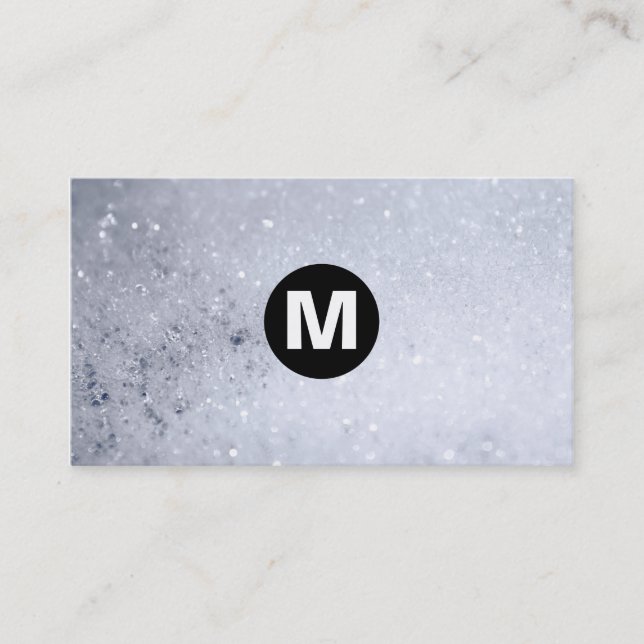 Centre Spot Monogram - Soap Bubbles Business Card (Front)