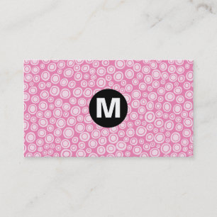 Centre Spot Monogram - Spots - Pink Business Card