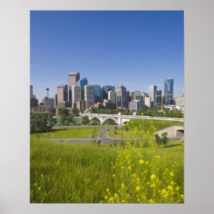 Centre St Bridge and Downtown Calgary, Alberta, 2 Poster