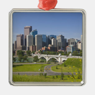 Centre St Bridge and Downtown Calgary, Alberta, Metal Tree Decoration