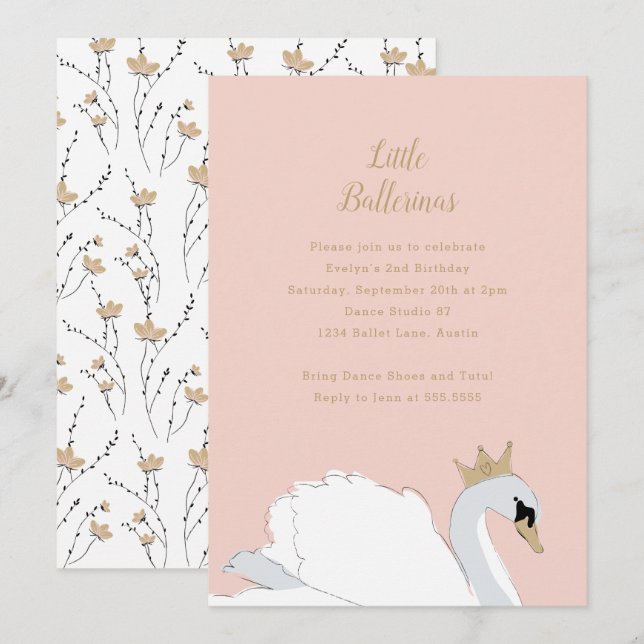 Centre Stage Kids Birthday Party Invitation (Front/Back)