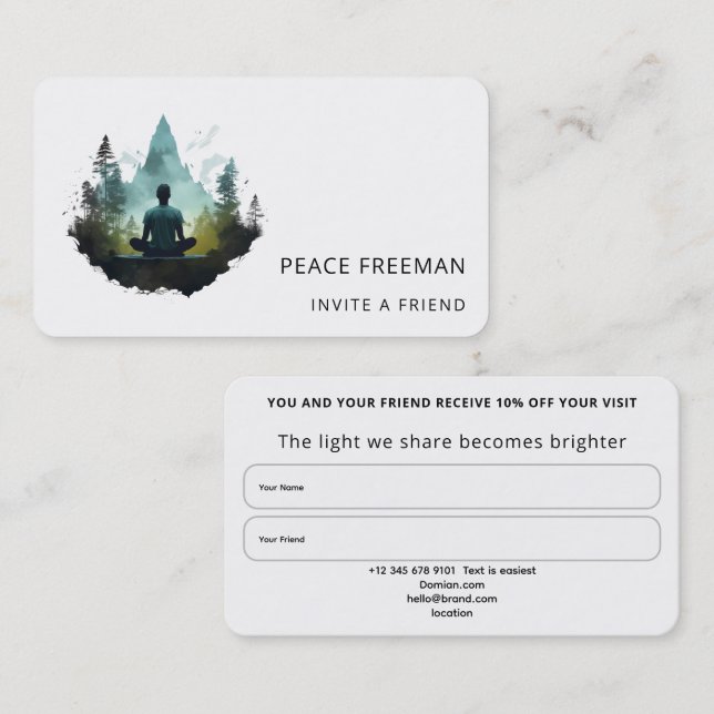 Centre Within | Forest Meditation Business Card (Front/Back)