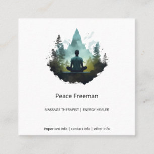 Centre Within Forest Meditation Square Business Card