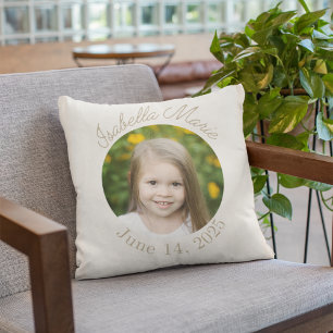 Centred Circle & Script Cushion