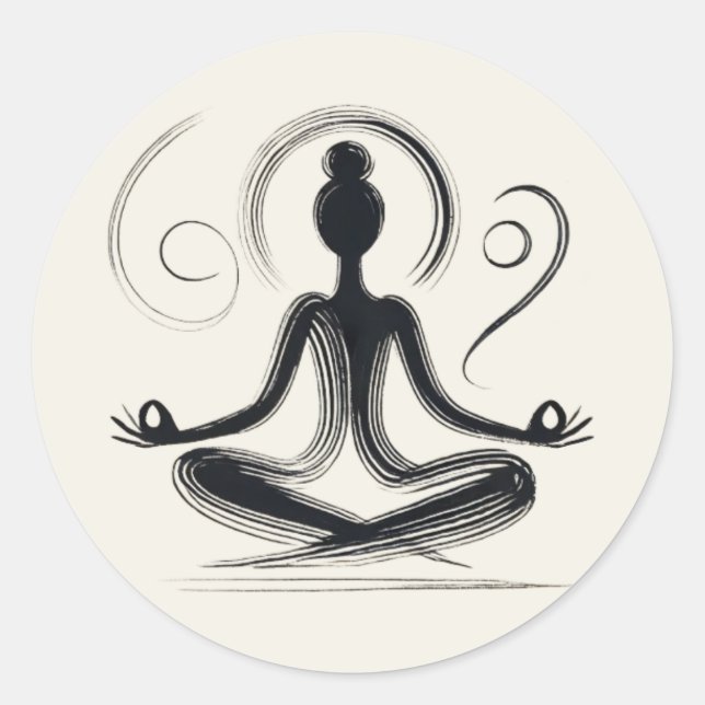 Centred Classic Round Sticker (Front)