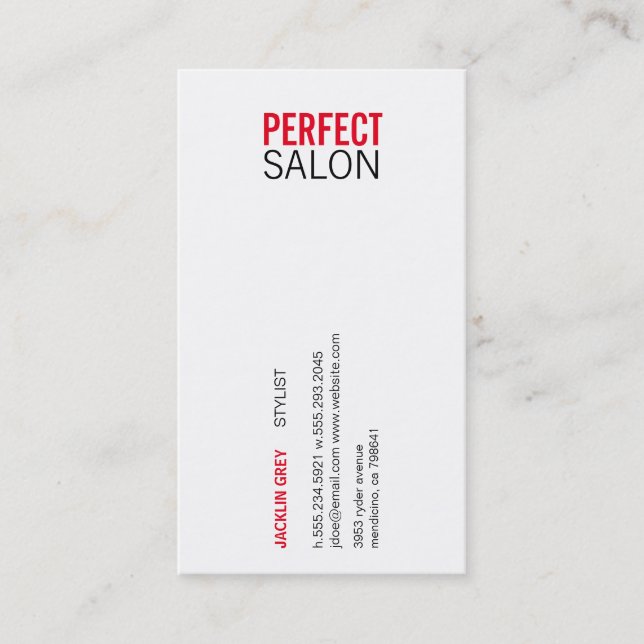 Centred Type Appointment Variation (ruby) Card (Front)