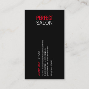 Centred Type (red) Business Card