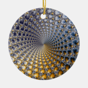 Centrifractality - Fractal Art Ceramic Tree Decoration