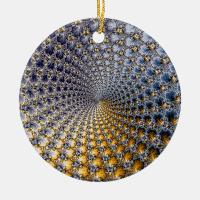 Centrifractality - Fractal Art Ceramic Tree Decoration (Front)