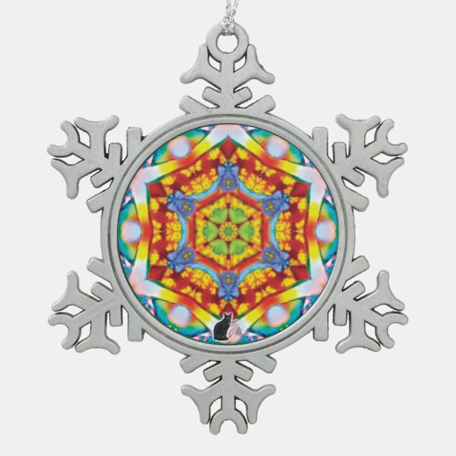 Centris Kaleidoscope Snowflake Ornament (Front)