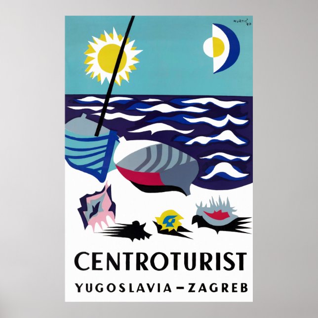Centroturist Yugoslavia Vintage Travel Poster (Front)