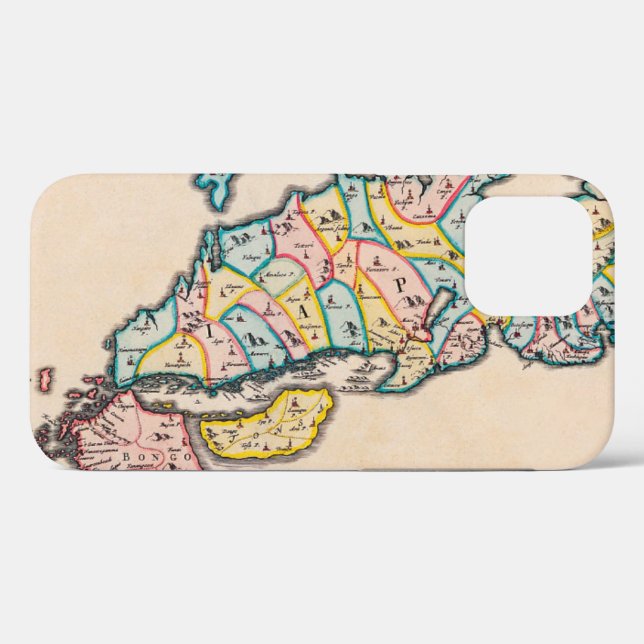 Centuries Old Antique Map of Japan Circa 1655 Case (Back (Horizontal))