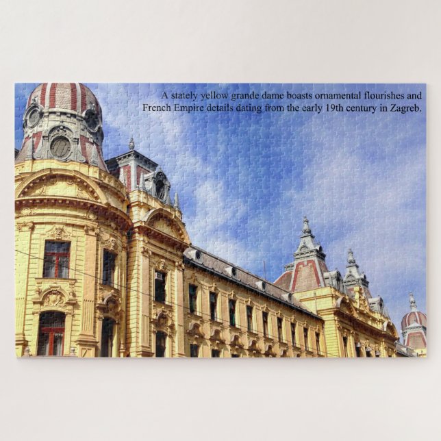 Centuries Old Building in Zagreb Croatia Large Jigsaw Puzzle (Horizontal)