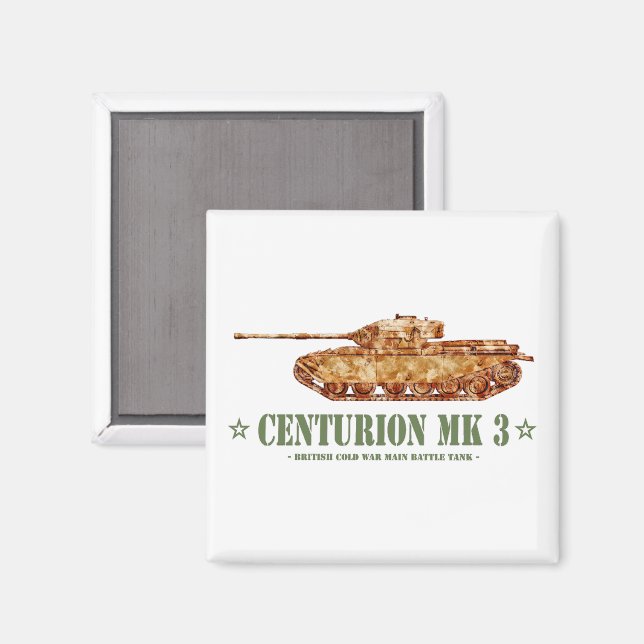 Centurion MK 3 Tank British MBT of Cold War Magnet (Front/Back)