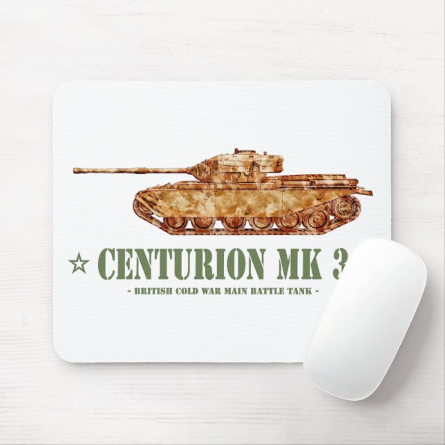 Centurion MK 3 Tank British MBT of Cold War Mouse Mat (With Mouse)