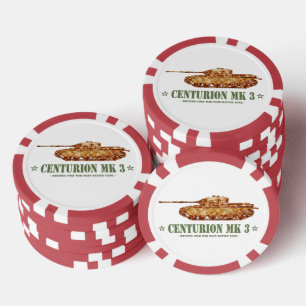 Centurion MK 3 Tank British MBT of Cold War Poker Chips