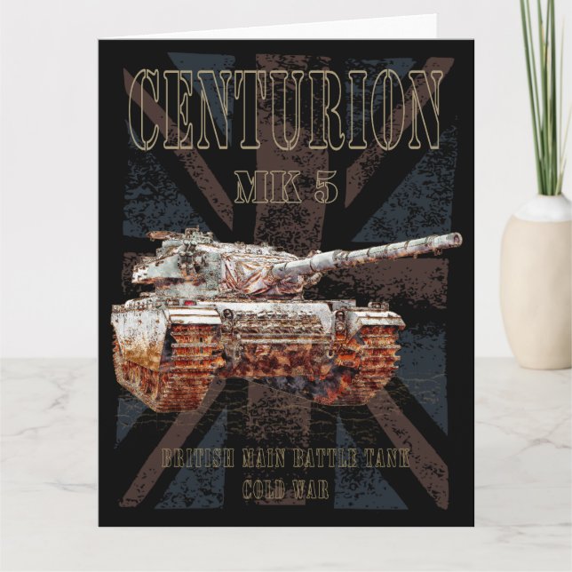 Centurion MK 5 MBT. British Main Battle Tank Thank You Card (Front)