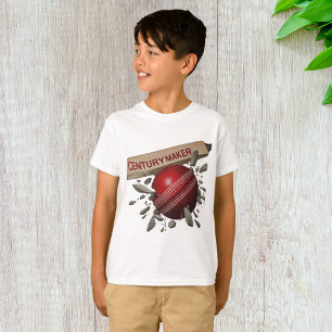 Century Maker Cricket Bat and Ball Sports T-Shirt