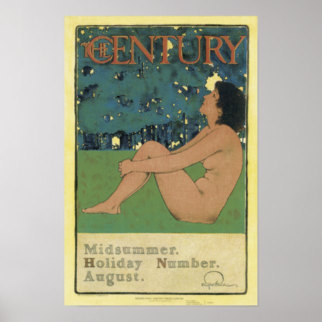 Century Midsummer Holiday August, Maxfield Parrish Poster (Front)