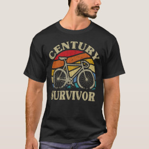 Century Survivor 100 Mile Bicycle Road Cycling  T-Shirt